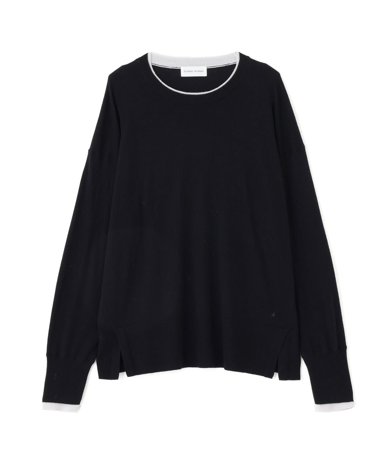 ハイゲージバイカラーハイネックプルオーバー | human woman