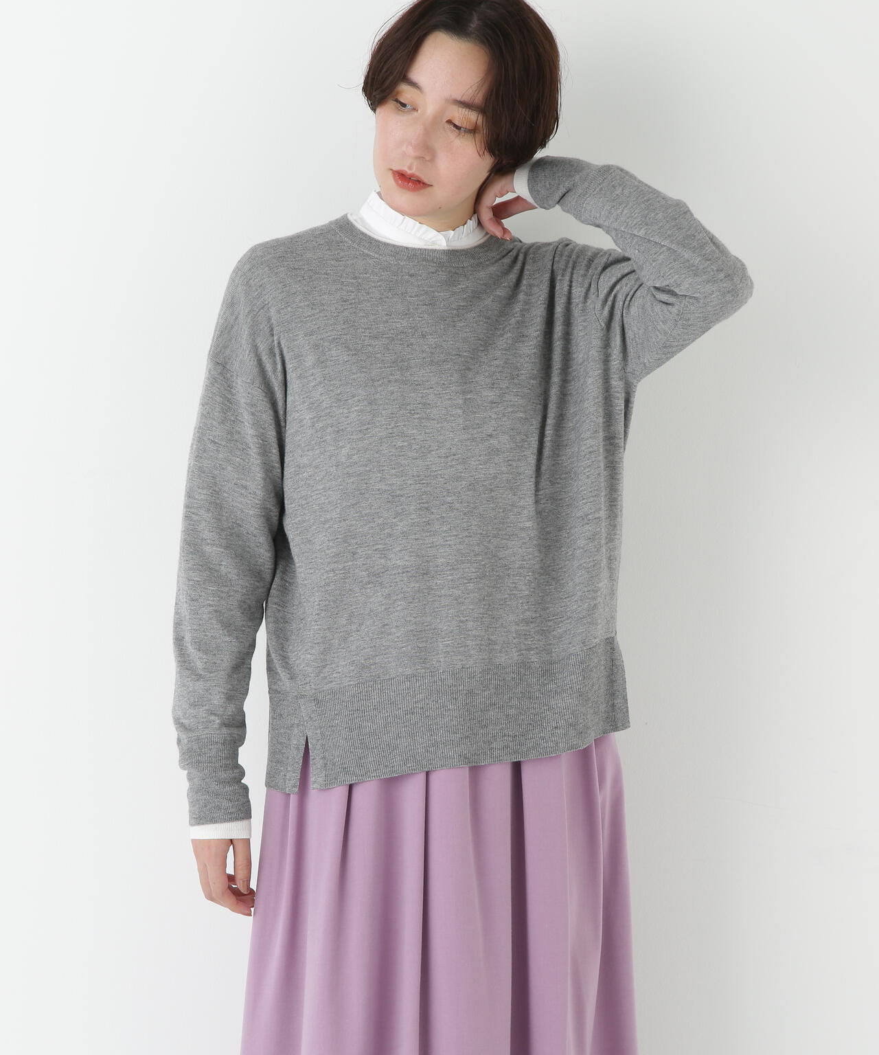 ハイゲージバイカラーハイネックプルオーバー | human woman