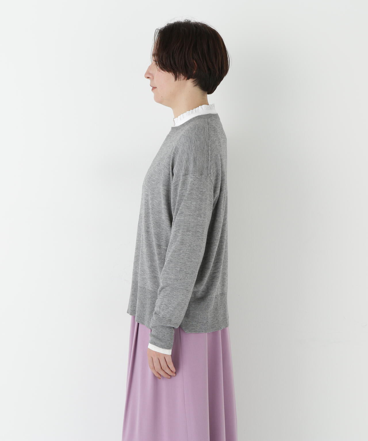 ハイゲージバイカラーハイネックプルオーバー | human woman