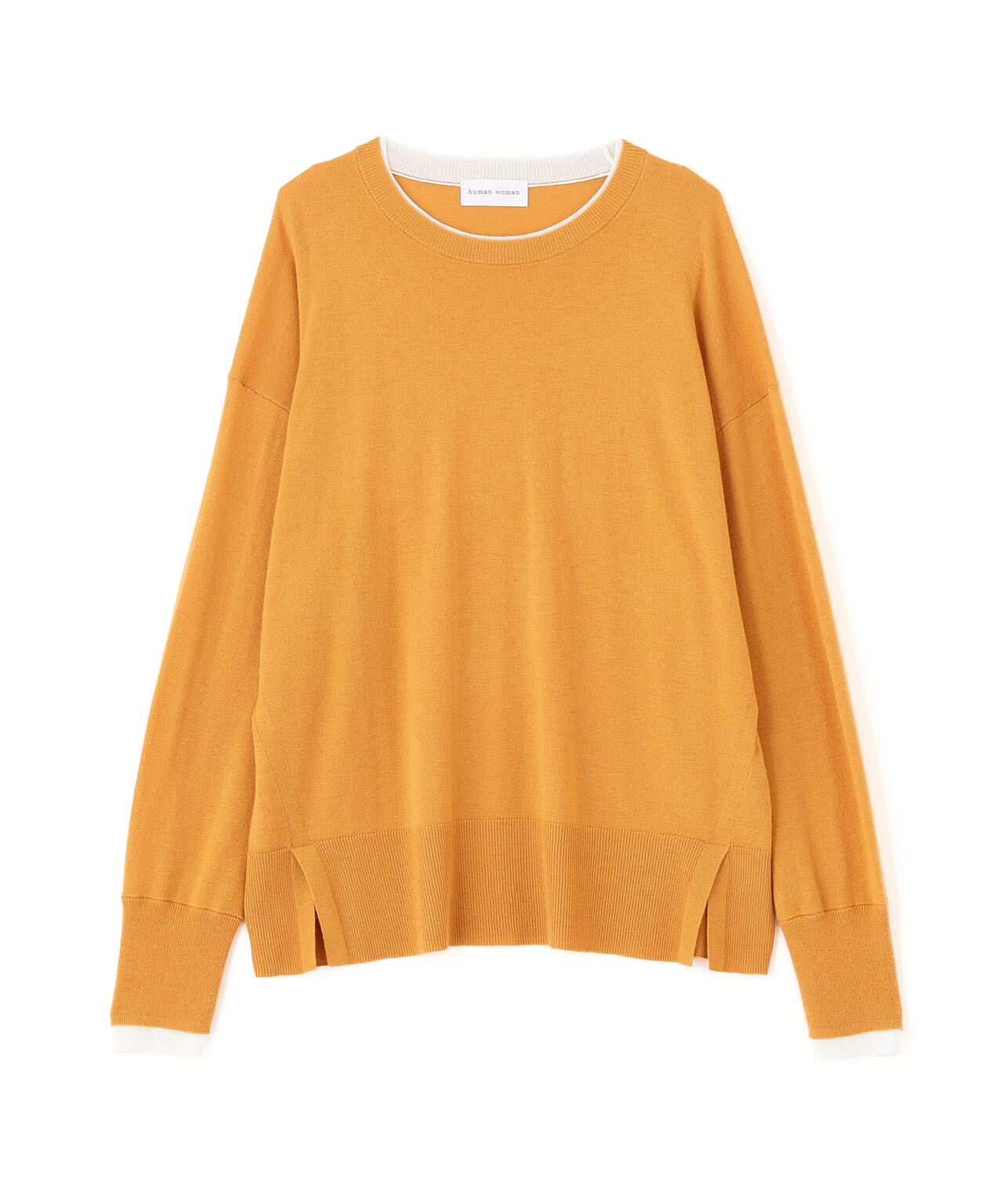 ハイゲージバイカラーハイネックプルオーバー | human woman