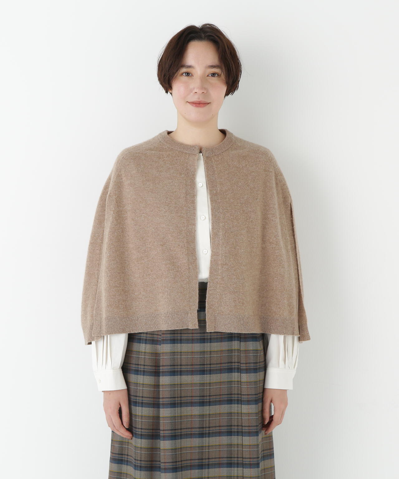 ハイゲージウールケープニット | human woman（ヒューマン