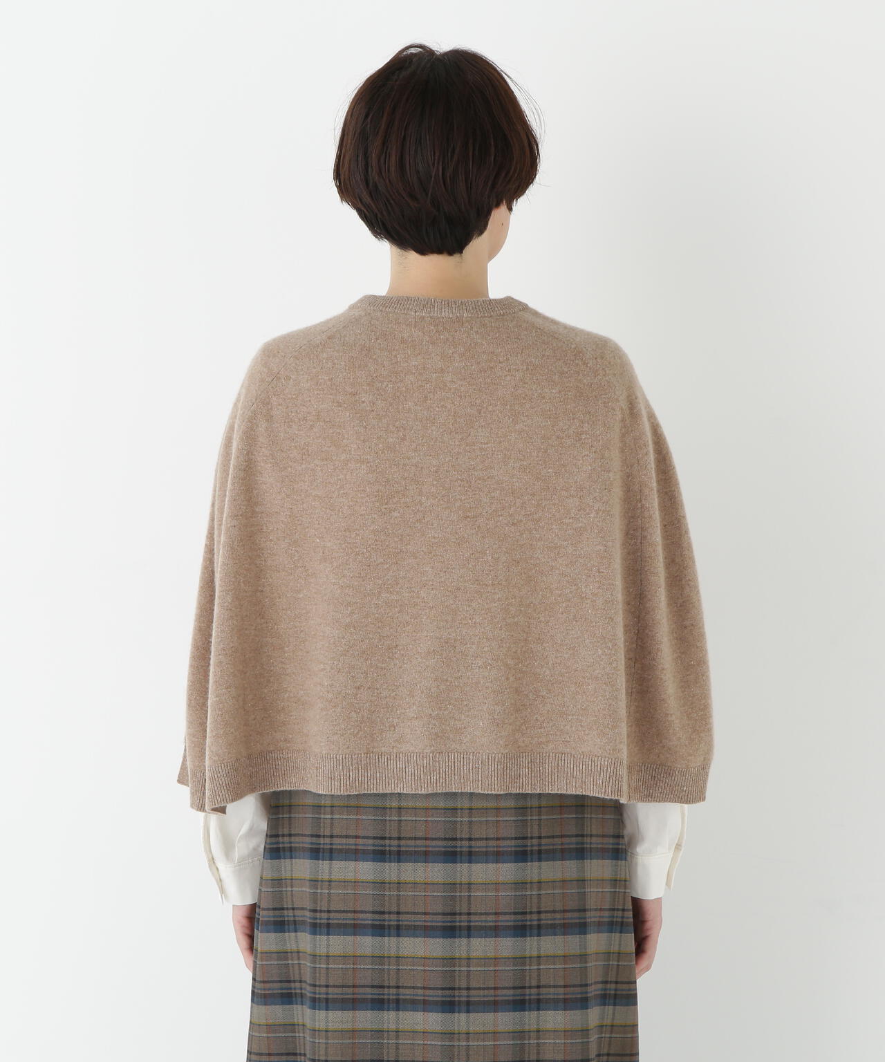 ハイゲージウールケープニット