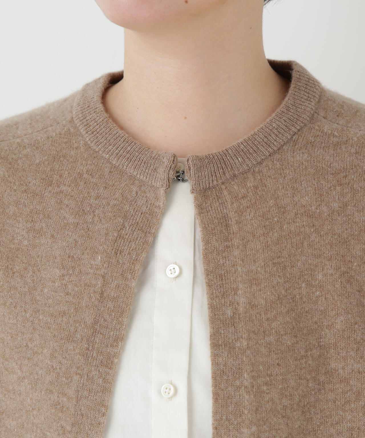 ハイゲージウールケープニット