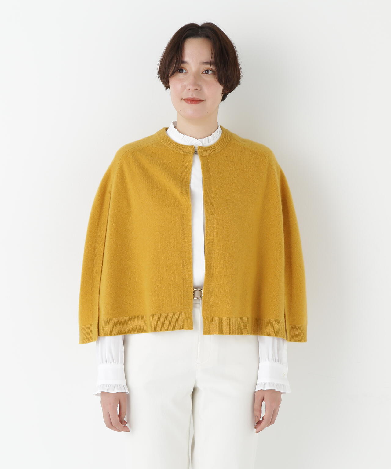 ハイゲージウールケープニット