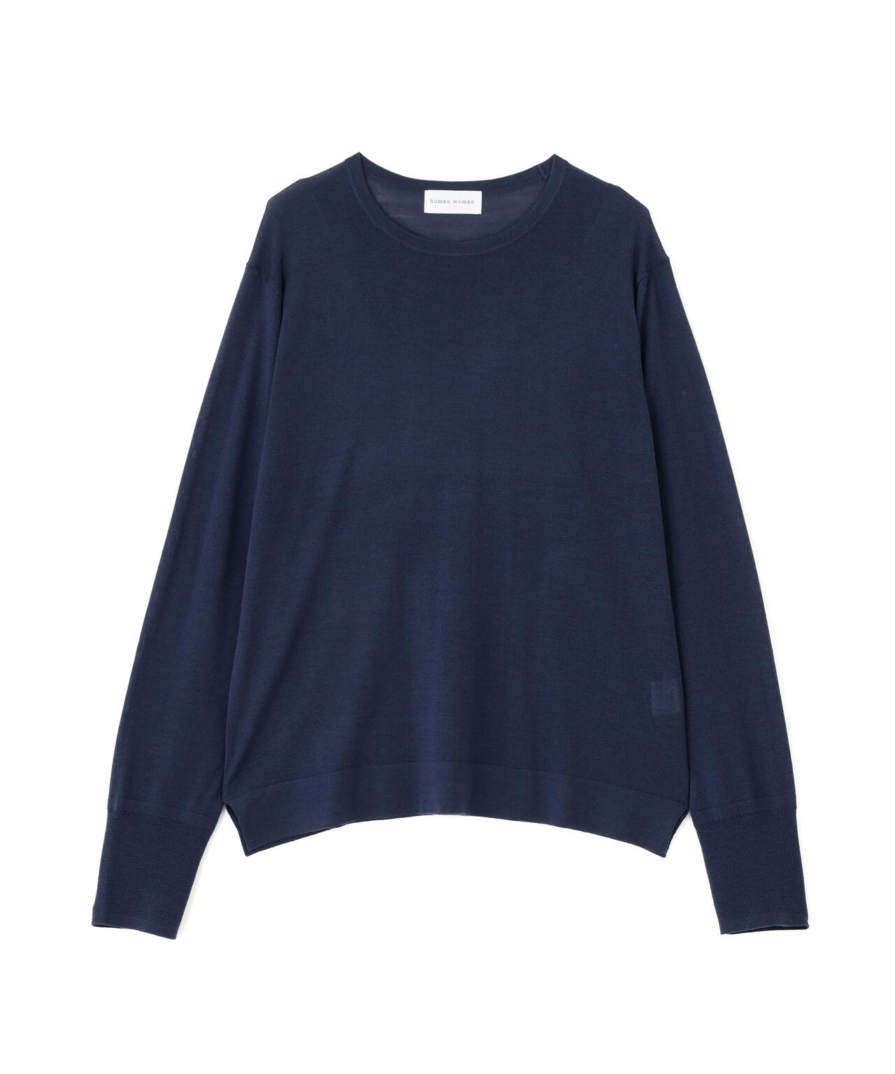 クリアウールクルーネックニット | human woman（ヒューマン
