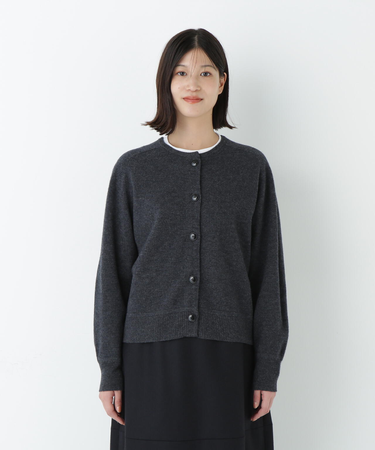 ≪洗える≫ウォッシャブルウールクルーネックカーディガン