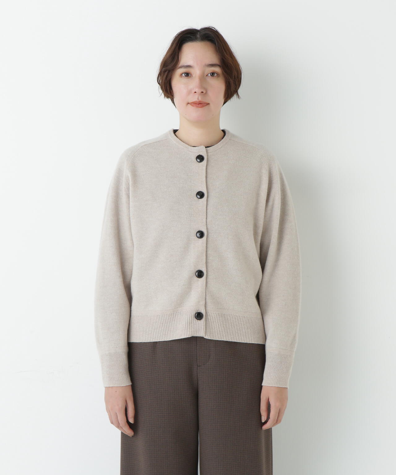 ≪洗える≫ウォッシャブルウールクルーネックカーディガン