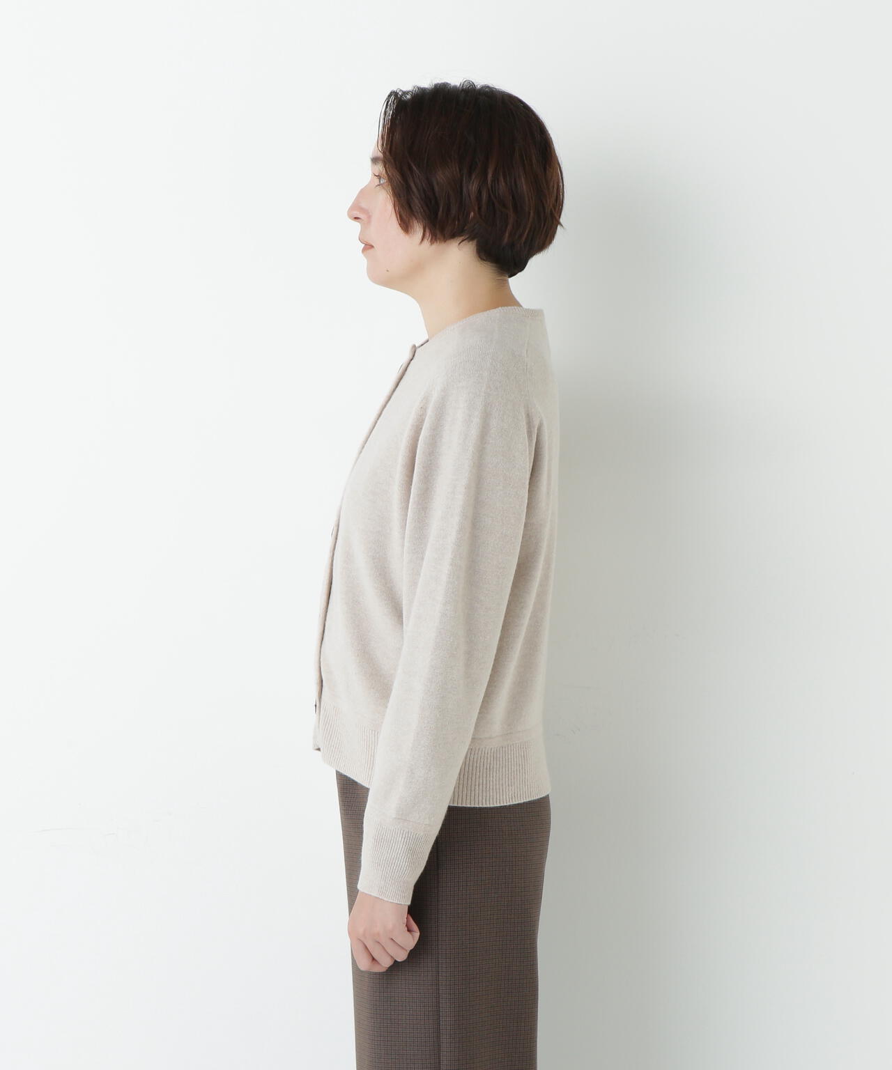 ≪洗える≫ウォッシャブルウールクルーネックカーディガン