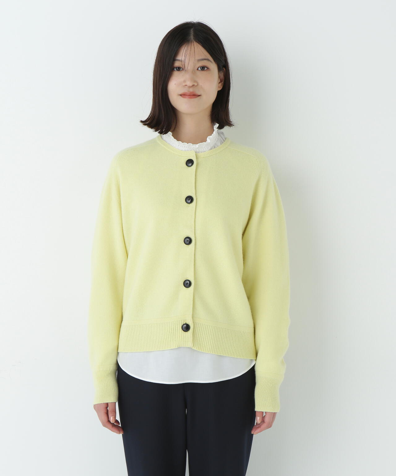 ヒューマンウーマン（human woman）/≪洗える≫ウォッシャブルウールクルーネックカーディガン ≪洗える≫ウォッシャブルウールクルーネックカーディガン | human