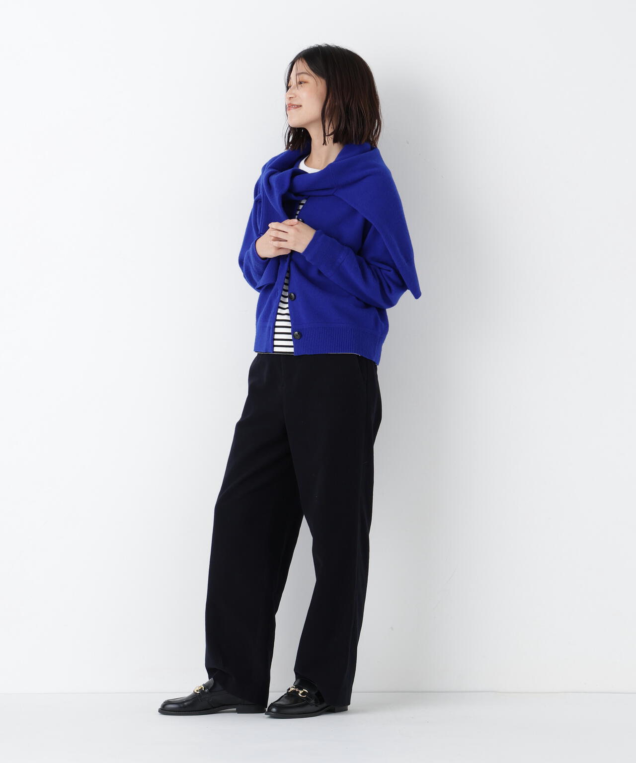 ≪洗える≫ウォッシャブルウールクルーネックカーディガン | human