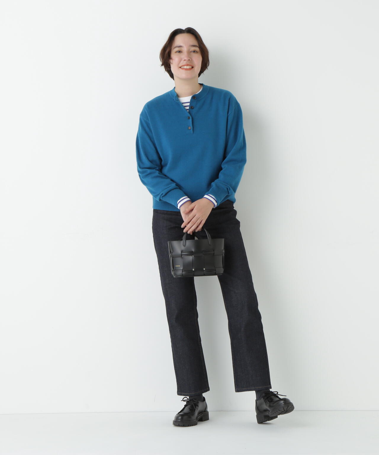 ≪洗える≫ウールMIXヘンリーネックプルオーバー | human woman