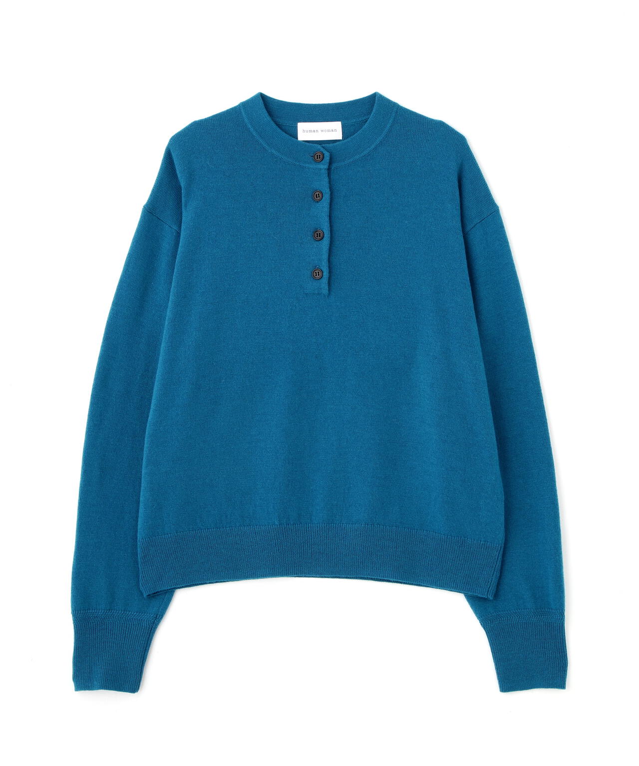 ≪洗える≫ウールMIXヘンリーネックプルオーバー | human woman