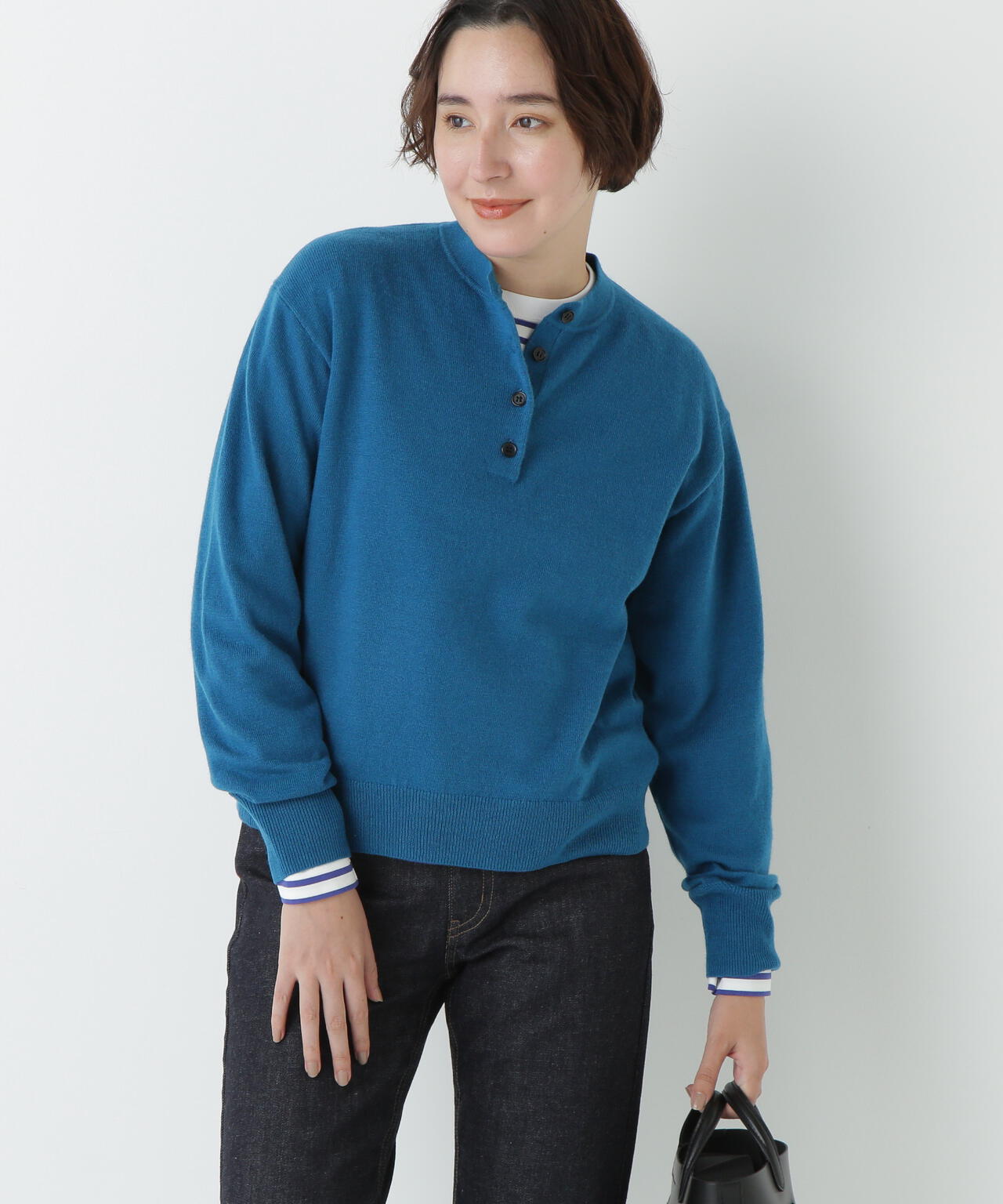 ≪洗える≫ウールＭＩＸヘンリーネックプルオーバー