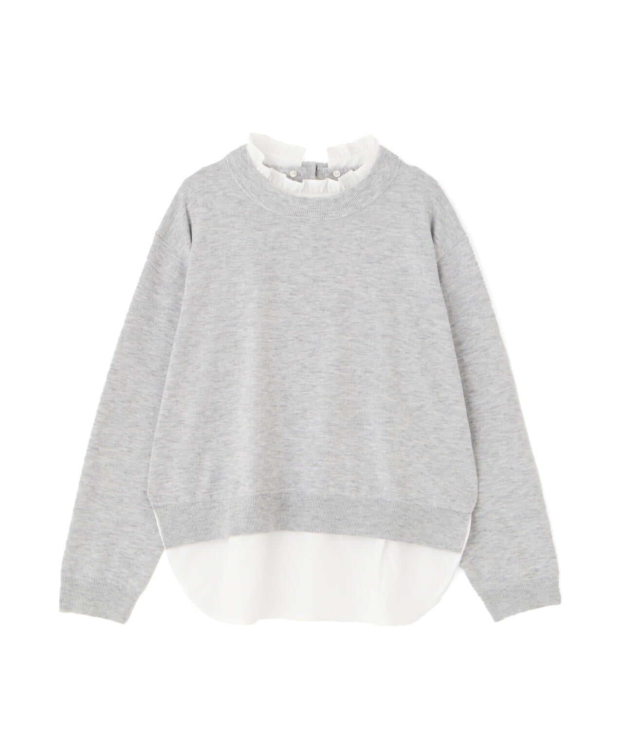 シャツ地ドッキングプルオーバー