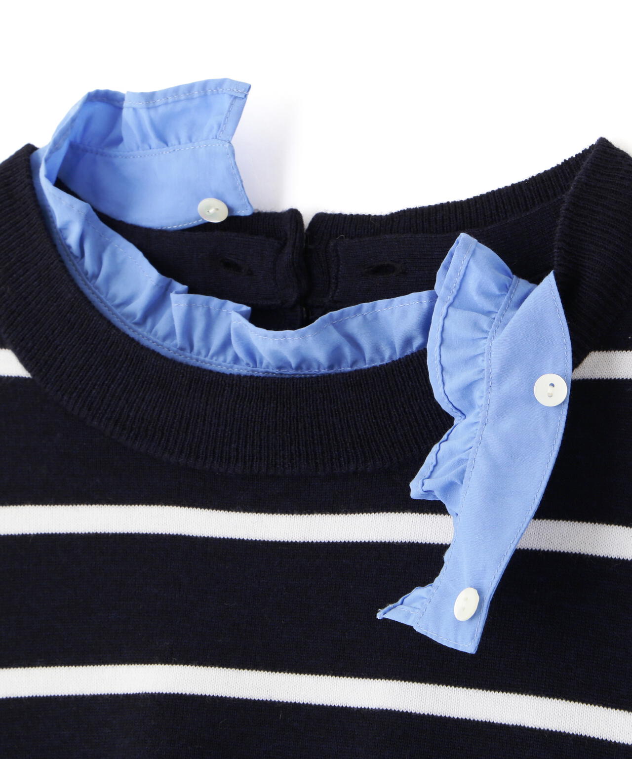 シャツ地ドッキングプルオーバー