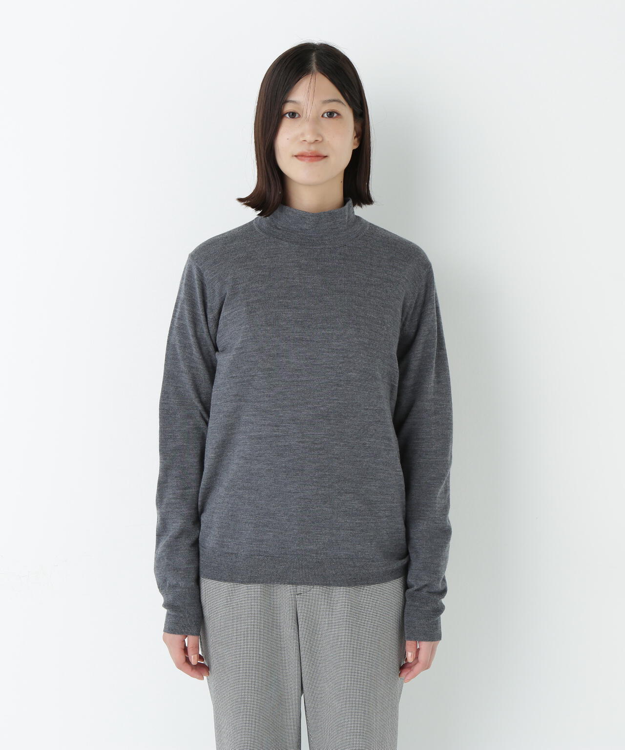 梳毛天竺ハイネックプルオーバー