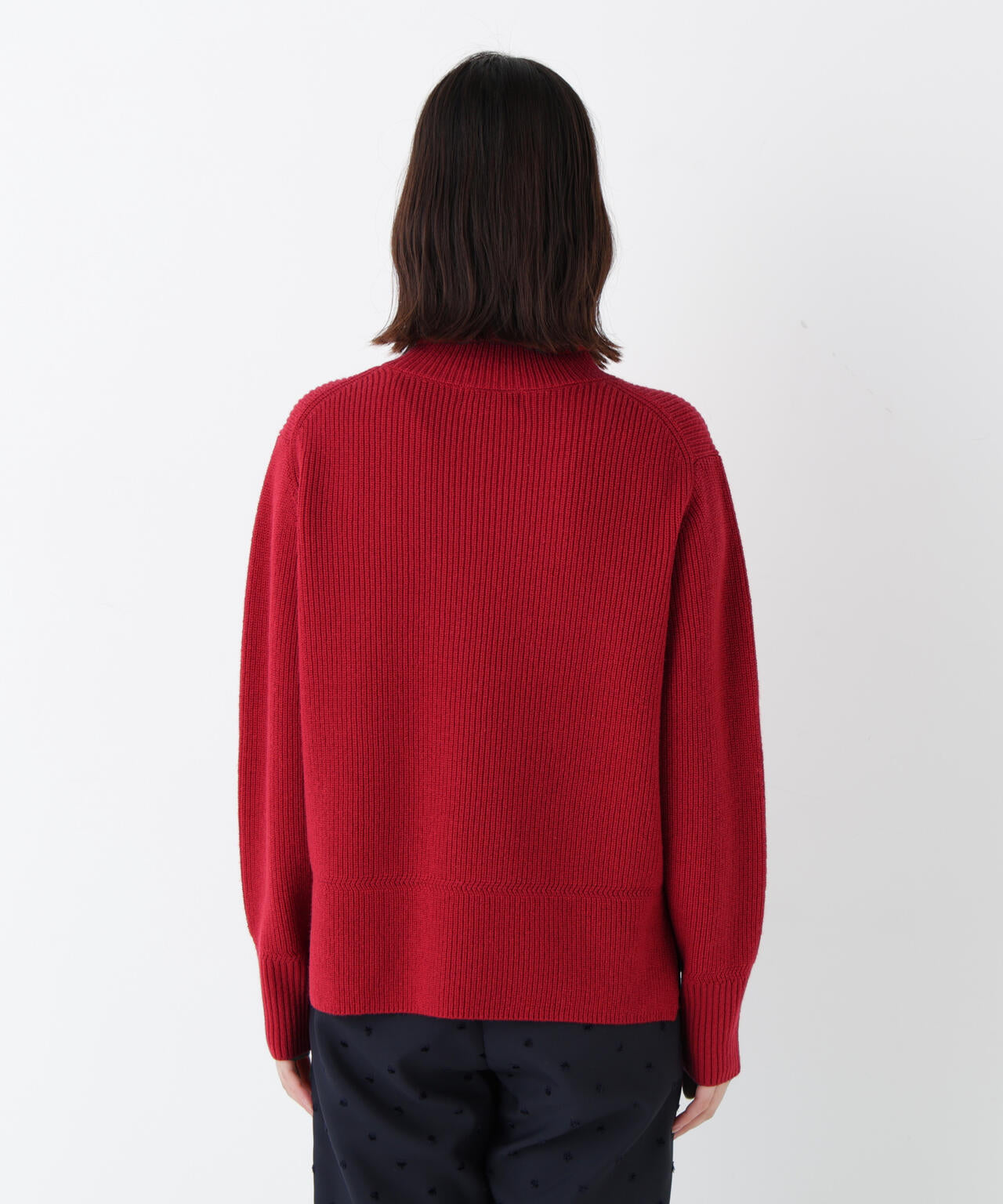 ≪洗える≫ウールハイネック片畦プルオーバー | human woman
