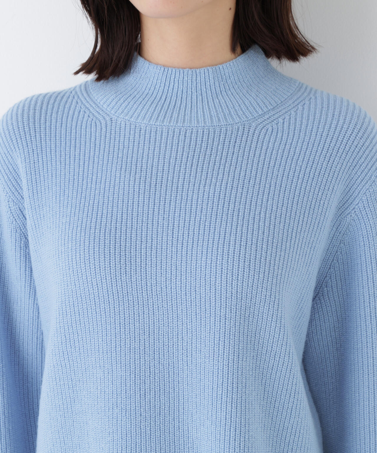 ≪洗える≫ウールハイネック片畦プルオーバー | human woman