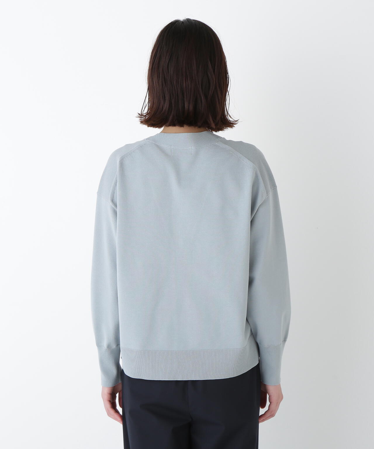 オーガニックコットン混プレーティングカーディガン | human woman