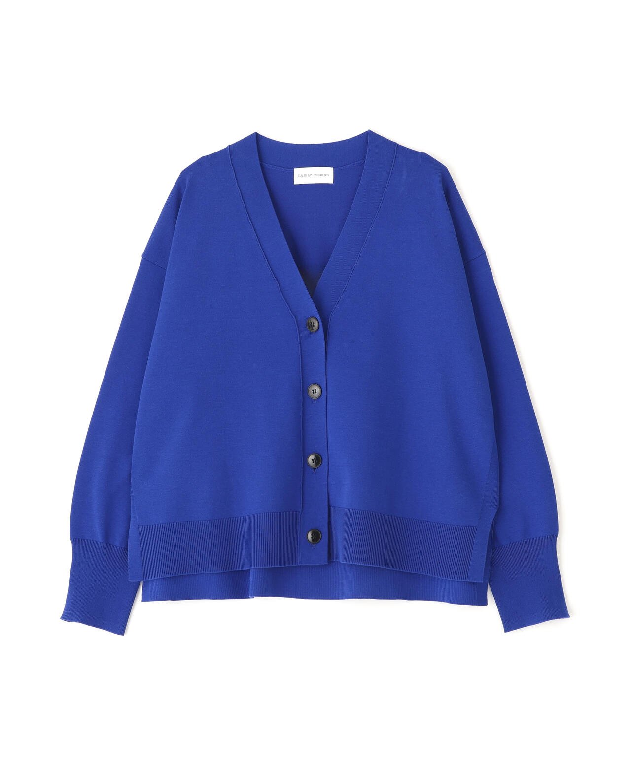 オーガニックコットン混プレーティングカーディガン