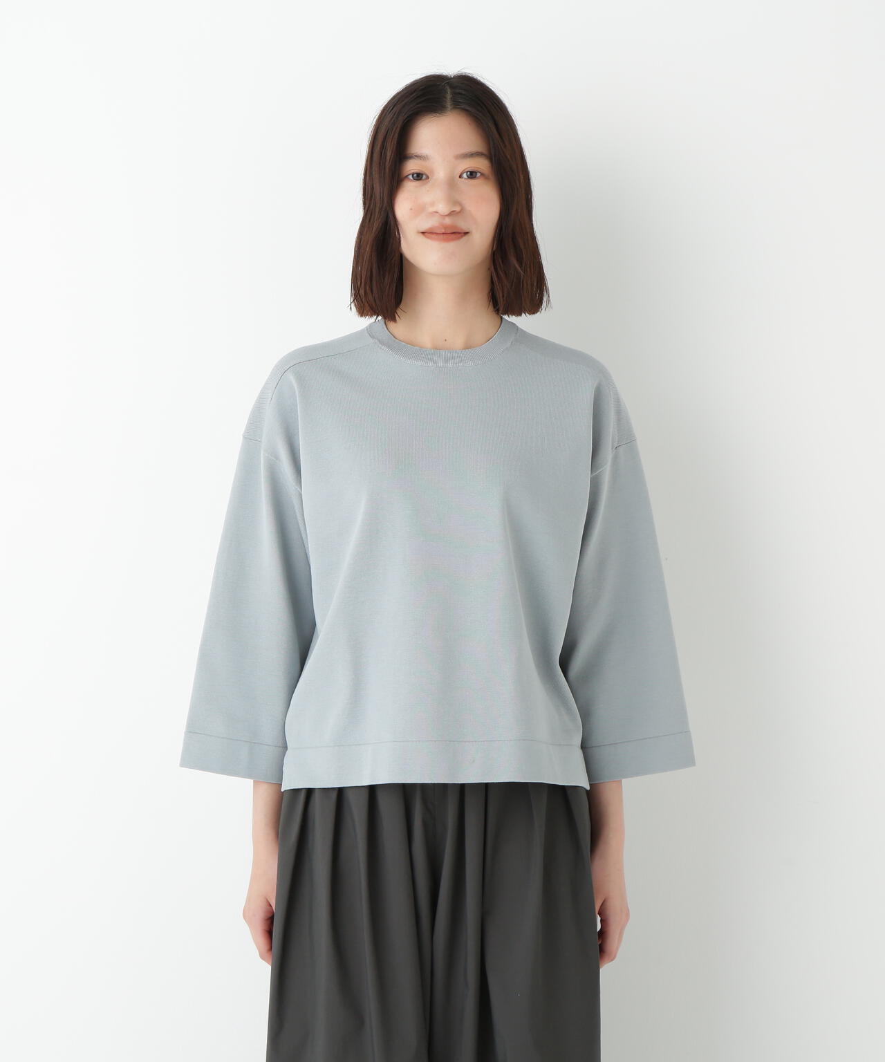 オーガニックコットン混プレーティングプルオーバー