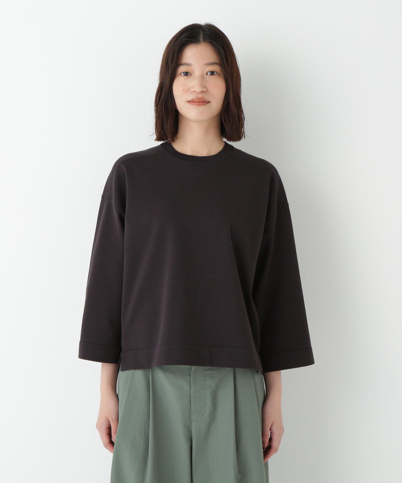 オーガニックコットン混プレーティングプルオーバー