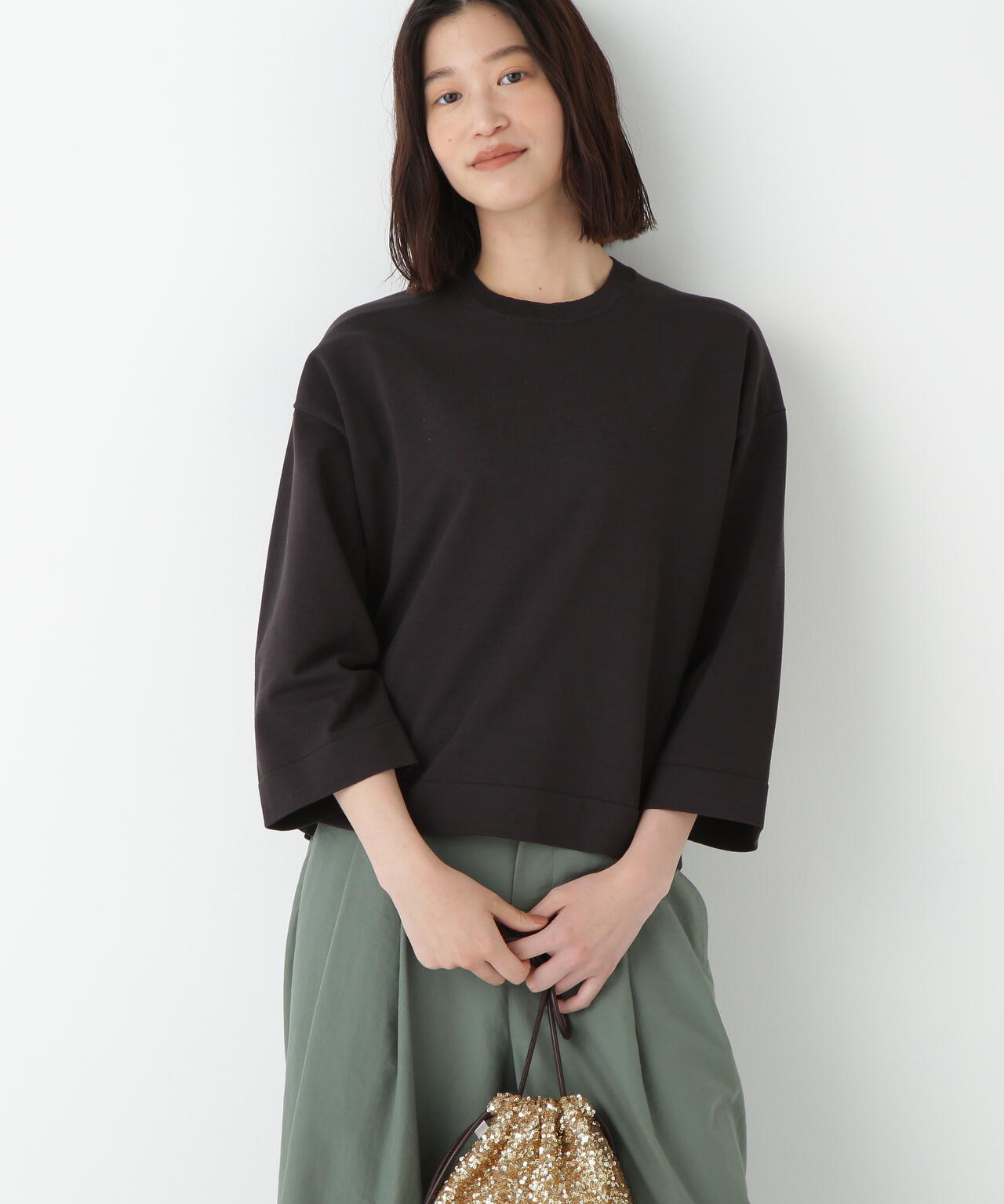 オーガニックコットン混プレーティングプルオーバー