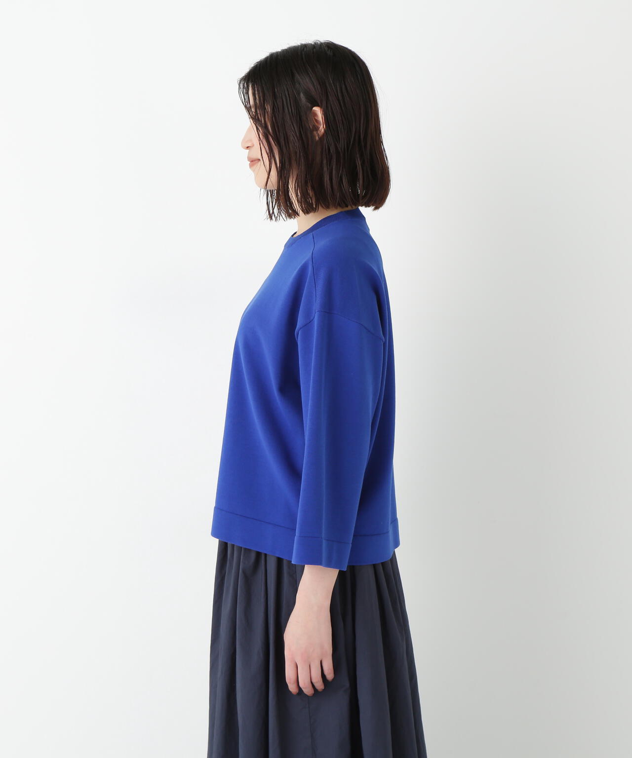 オーガニックコットン混プレーティングプルオーバー