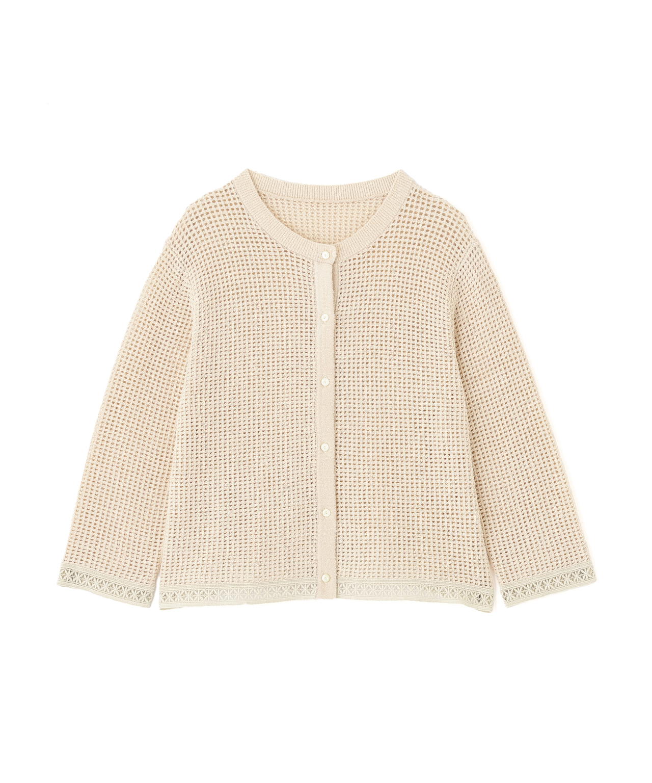 透かしブークレニットカーディガン