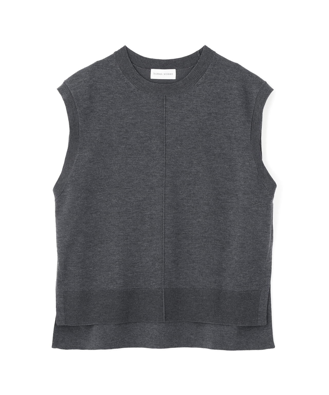 ハイゲージクルーネックニットベスト