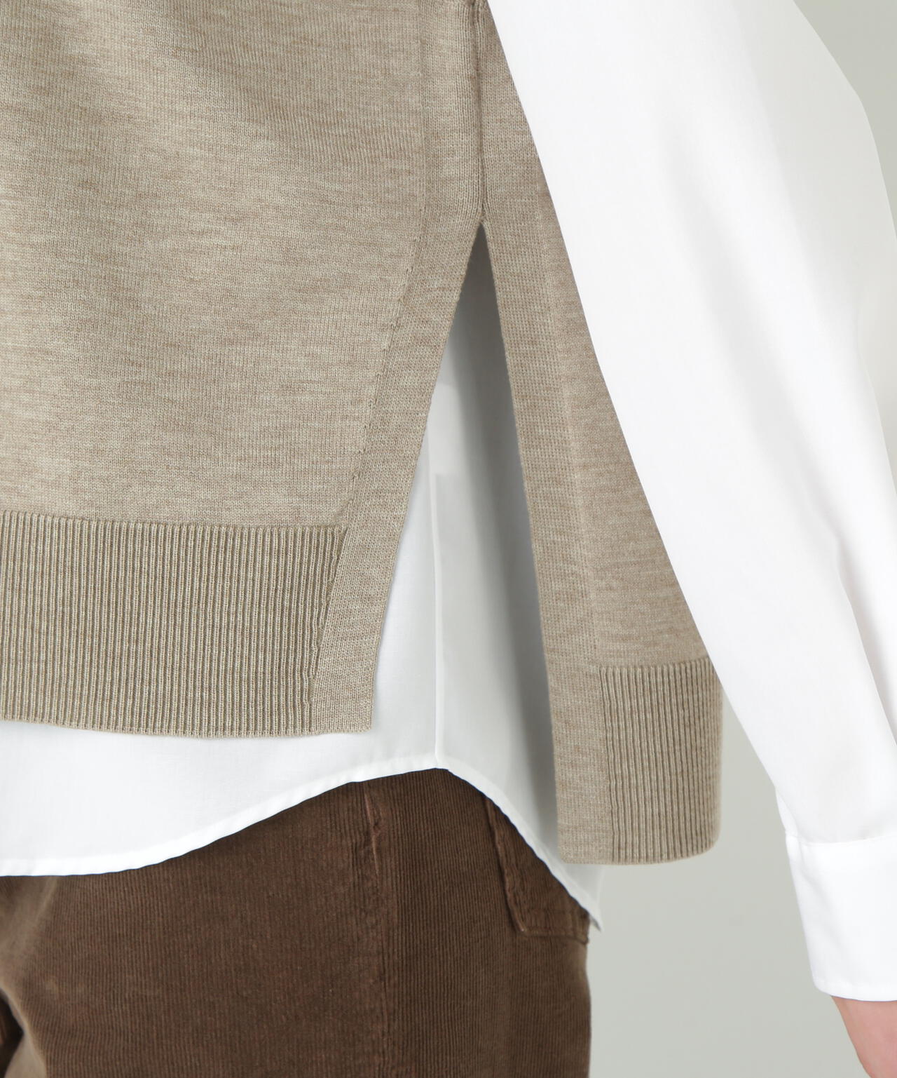 ハイゲージクルーネックニットベスト