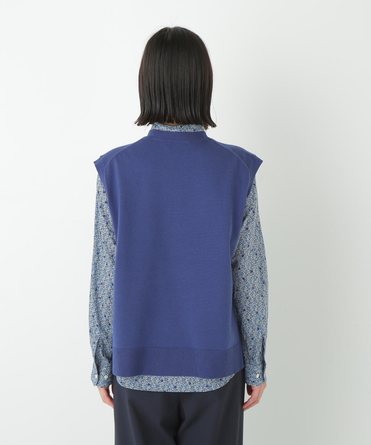 ハイゲージクルーネックニットベスト