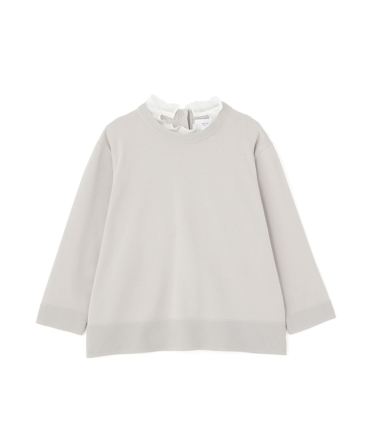 綿ポリエステル取外し衿付プルオーバー