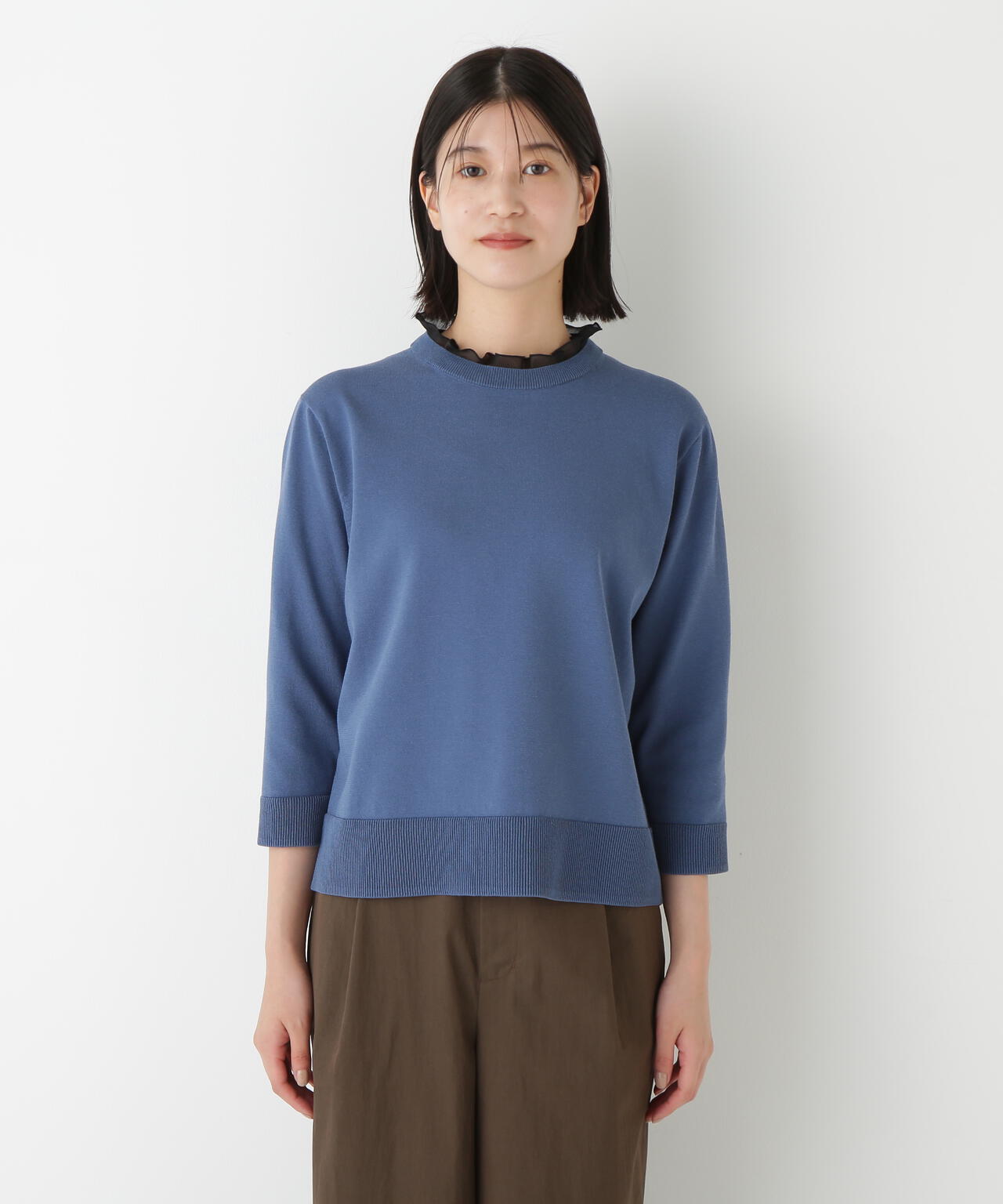 綿ポリエステル取外し衿付プルオーバー | human woman