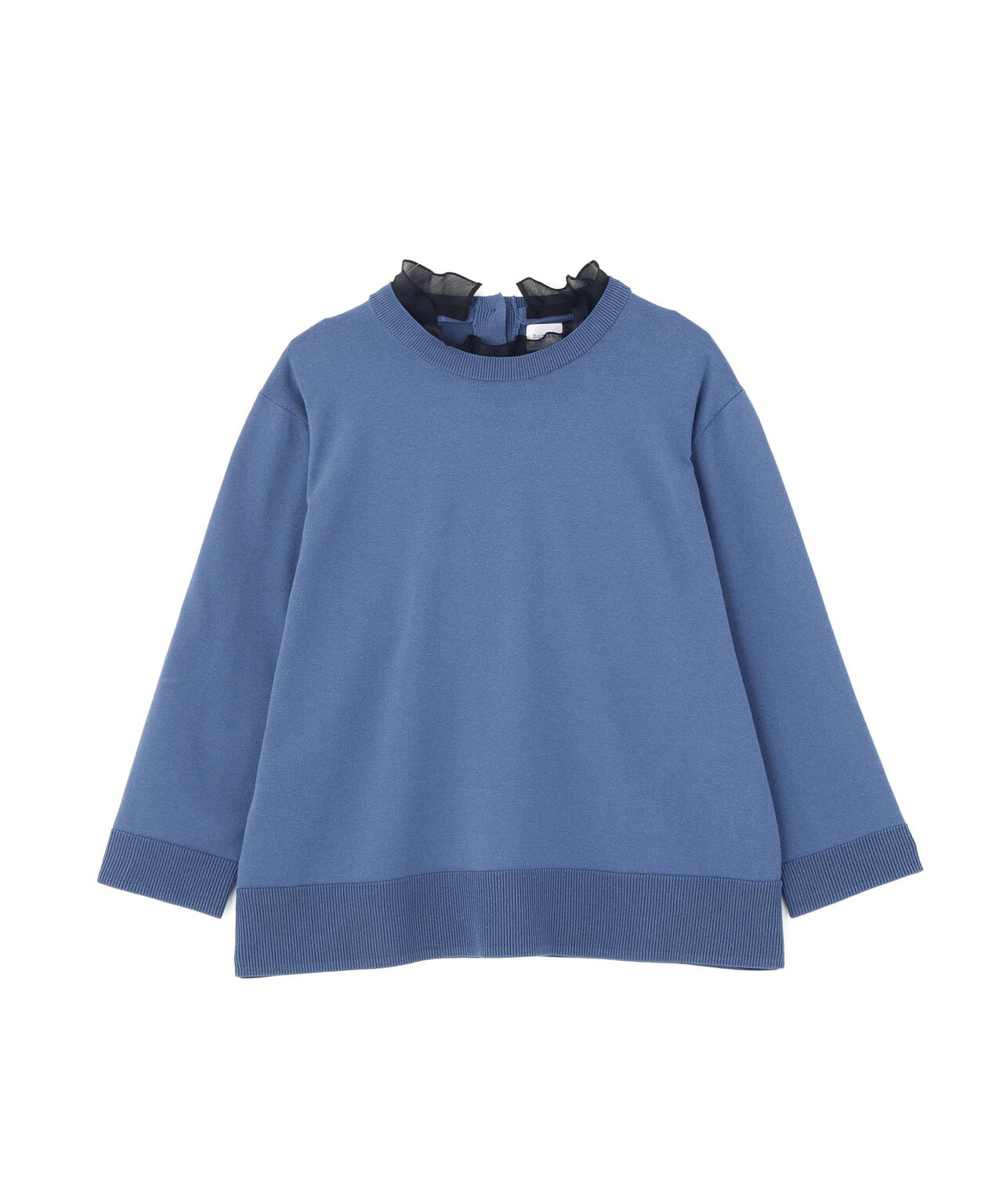 美品✨ジュンアシダ　綿×レーヨン　サマージャケット　白×ブルー系　9号 夏 リネンジャケット レディース 綿麻ジャケット 白 紺色 グレー