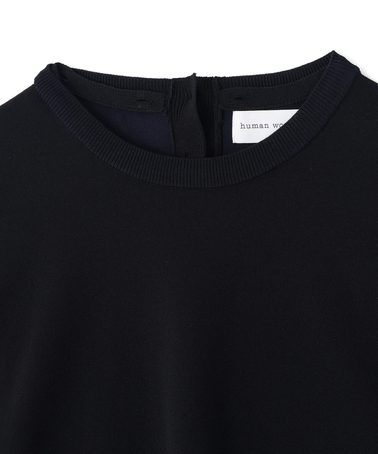 綿ポリエステル取外し衿付プルオーバー