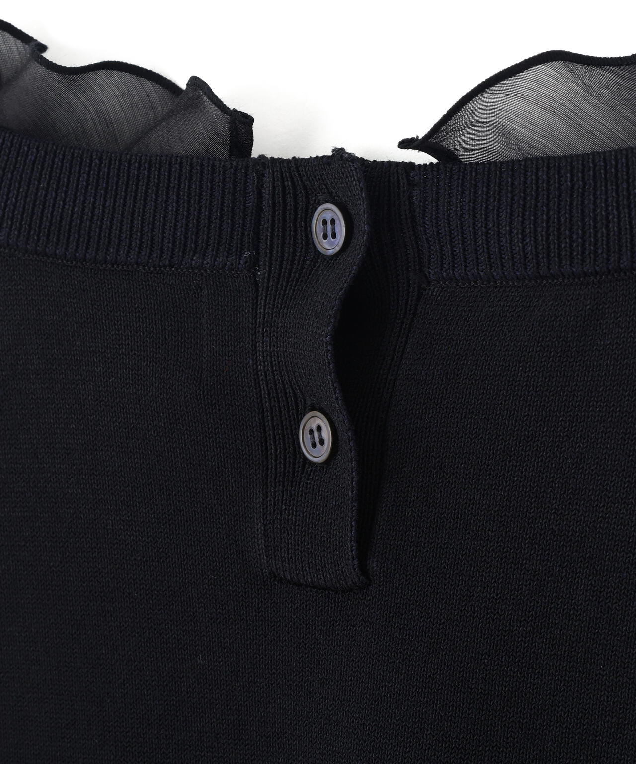 綿ポリエステル取外し衿付プルオーバー