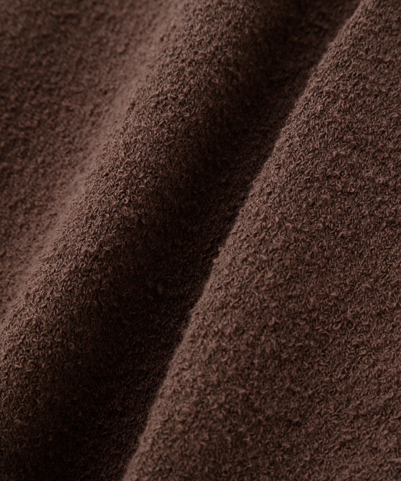 綿ナイロンブークレ半袖カーディガン