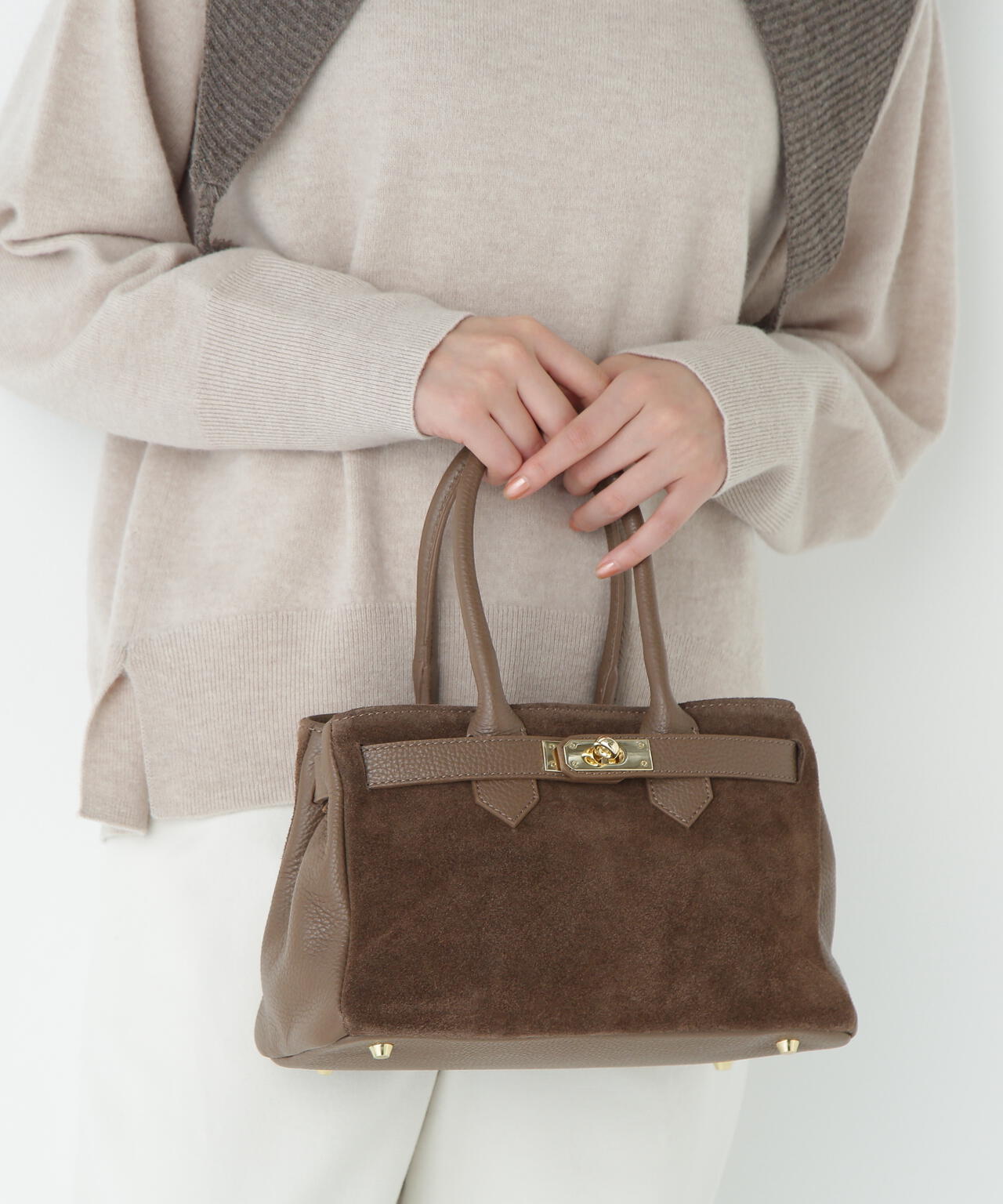 【ＡＵＬＥＮＴＴＩ】　スエードミニトート