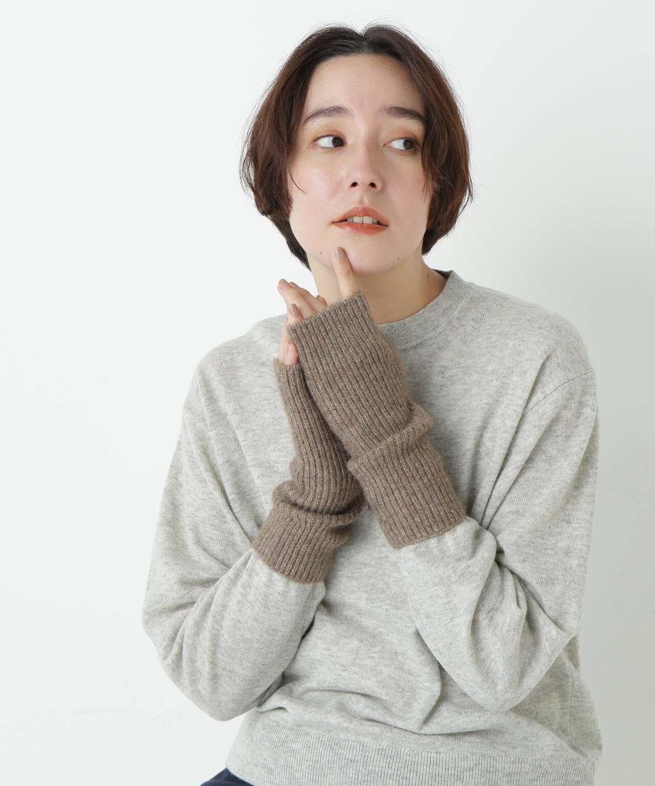 フィンガーレスニットグローブ | human woman（ヒューマンウーマン
