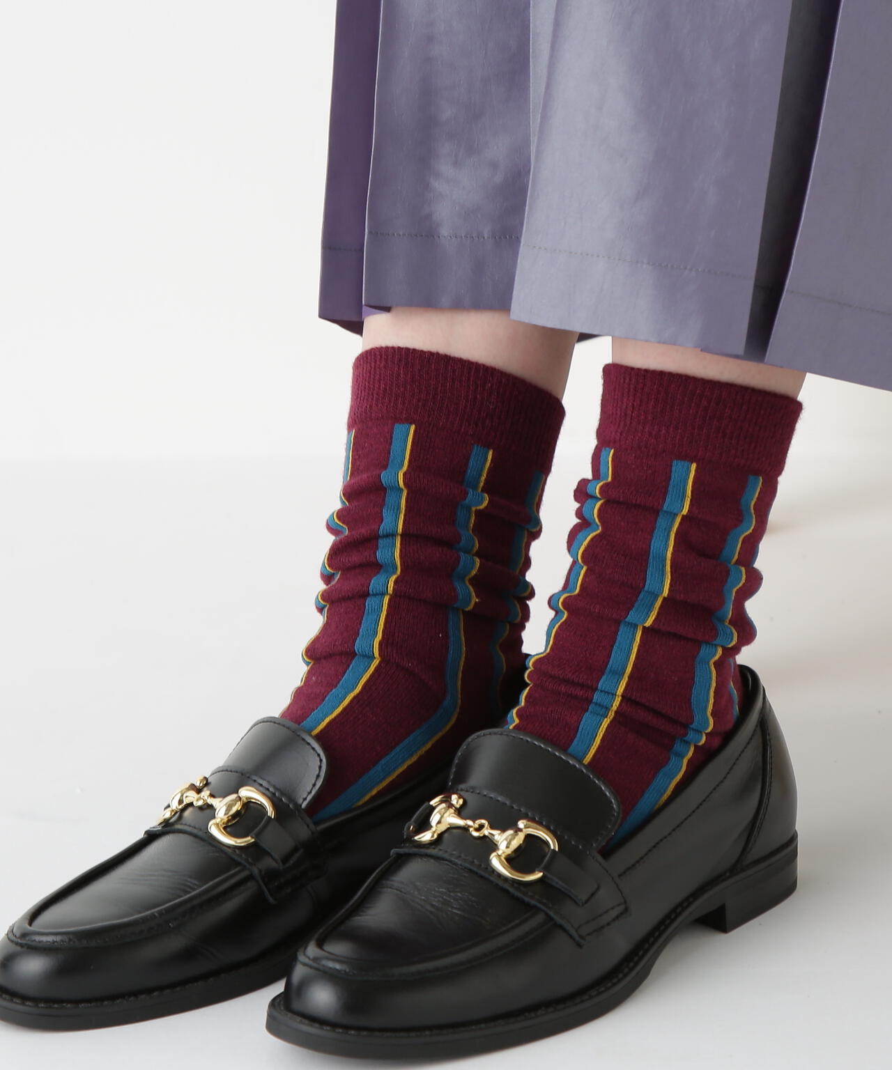 【ＭＡＲＣＯＭＯＮＤＥ】ストライプパターンソックス