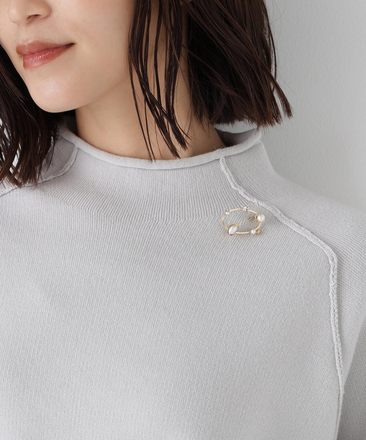 ≪Ｊｕｎｃｏ　Ｐａｒｉｓコラボ≫オーバルパールブローチ