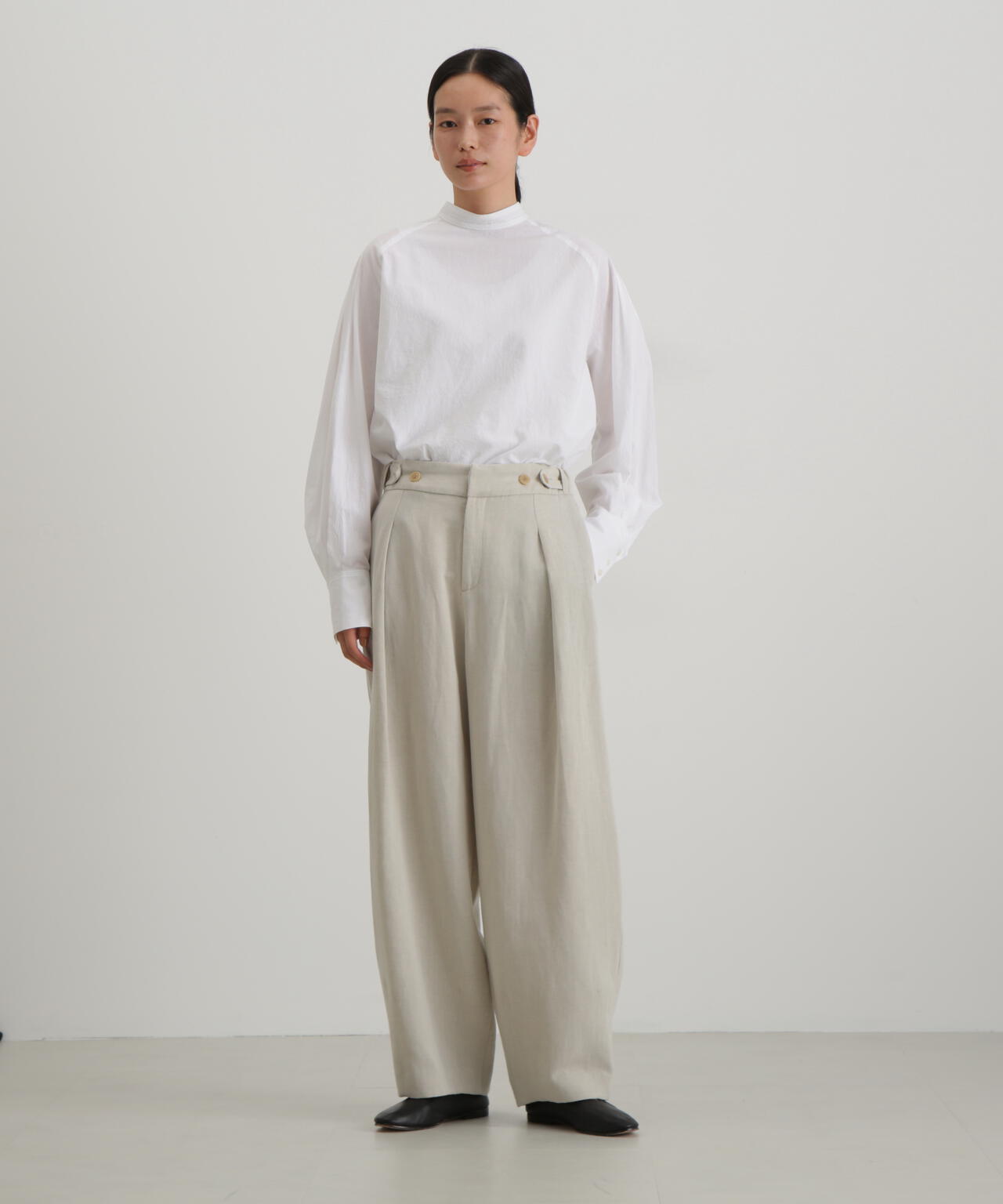 ６０／‐荒炊き染ラグランブラウス