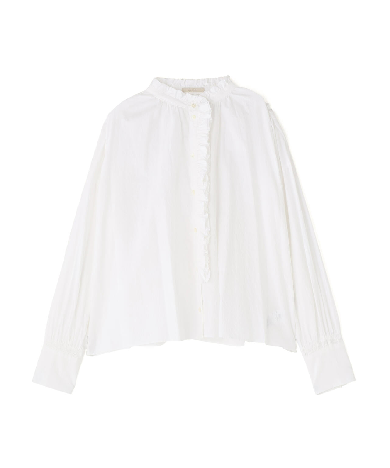 荒炊き染フリル衿ブラウス