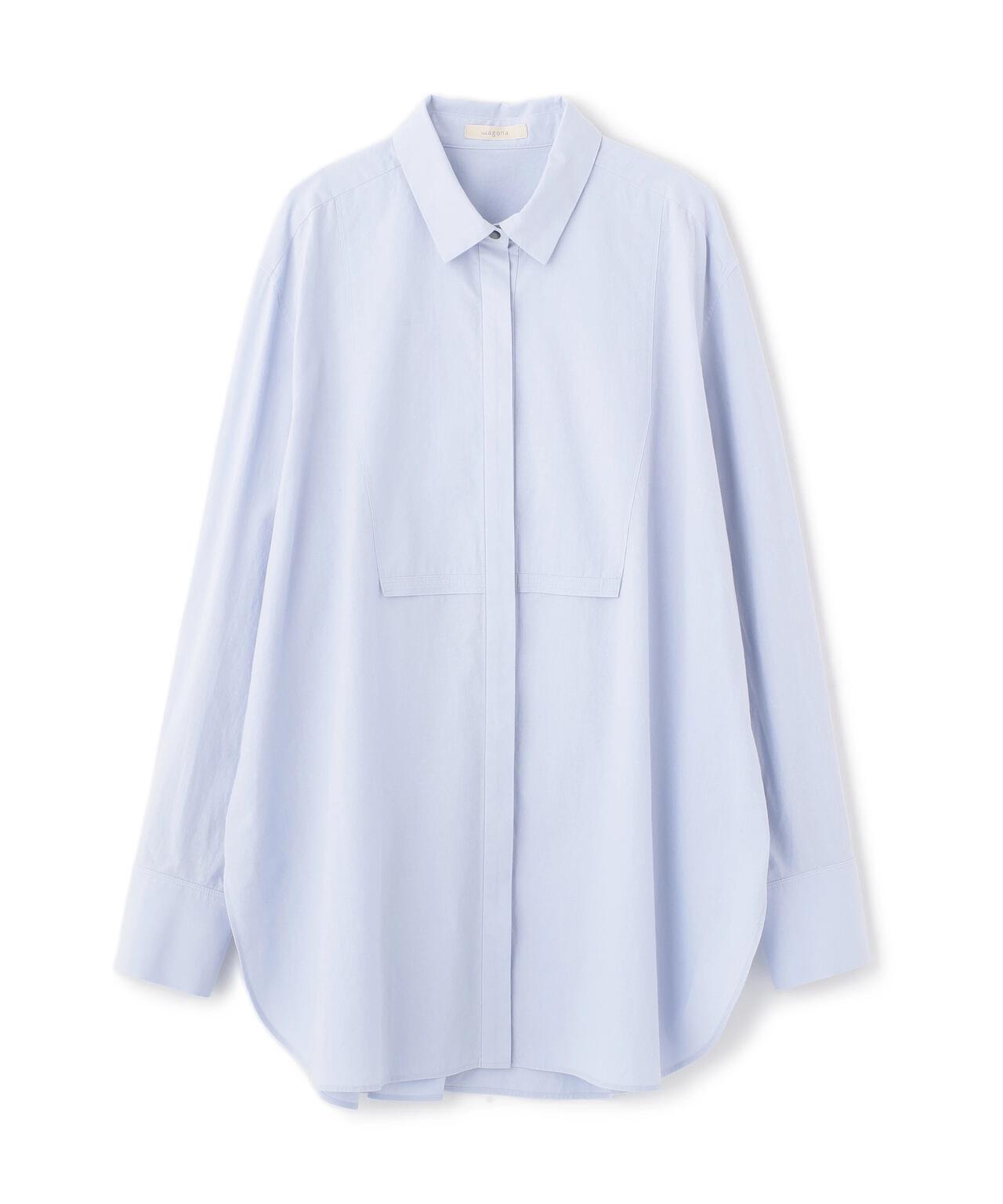 綿麻ポプリンブラウス