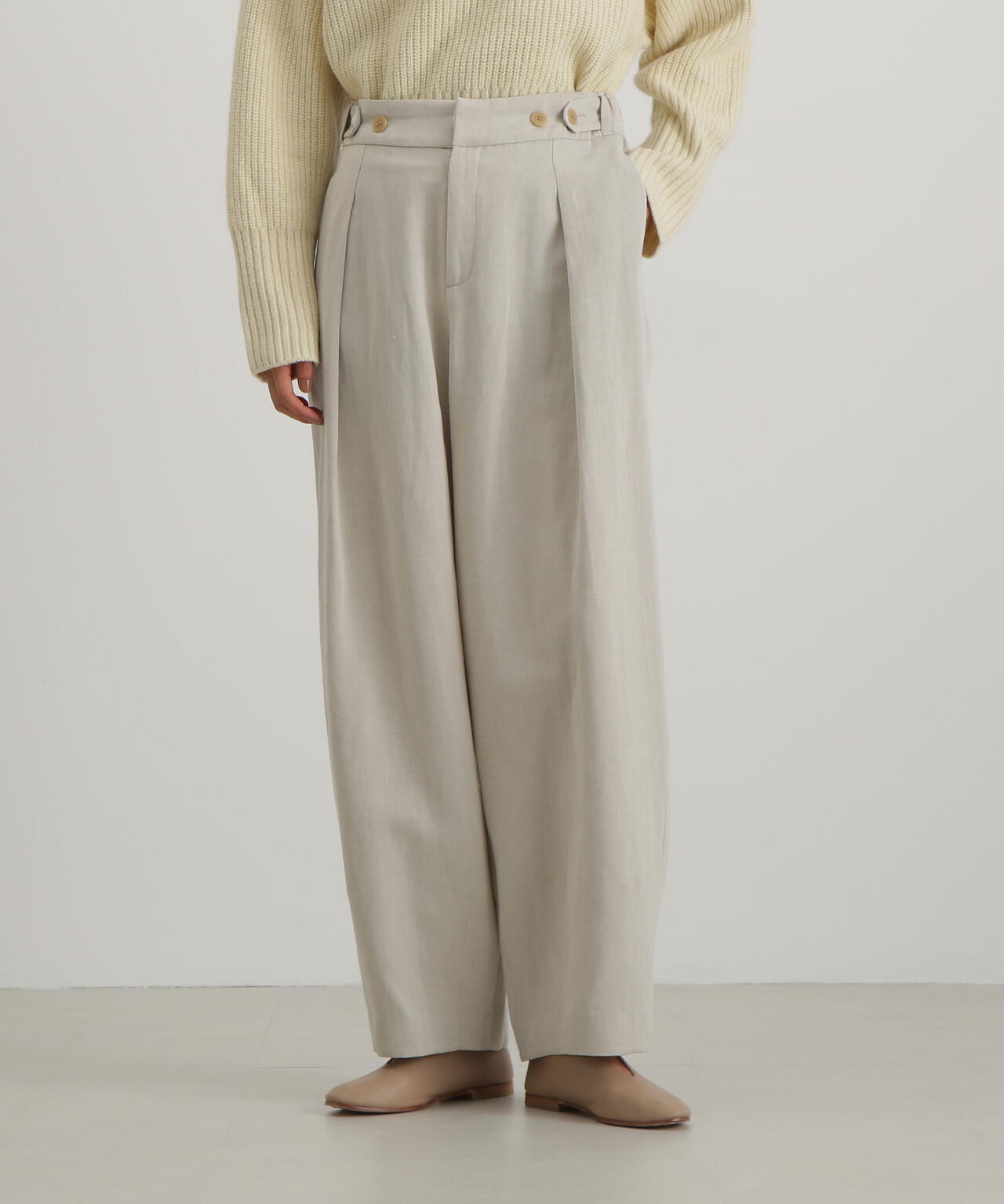 ウール麻カシドスパンツ