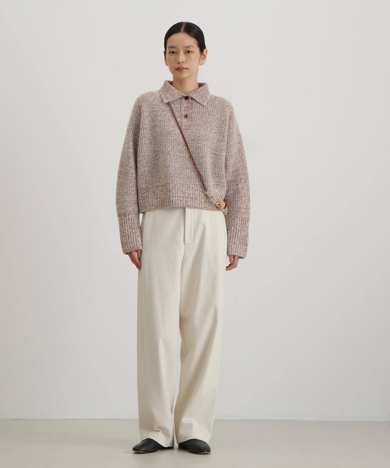 コットンウールソフトテーパードパンツ