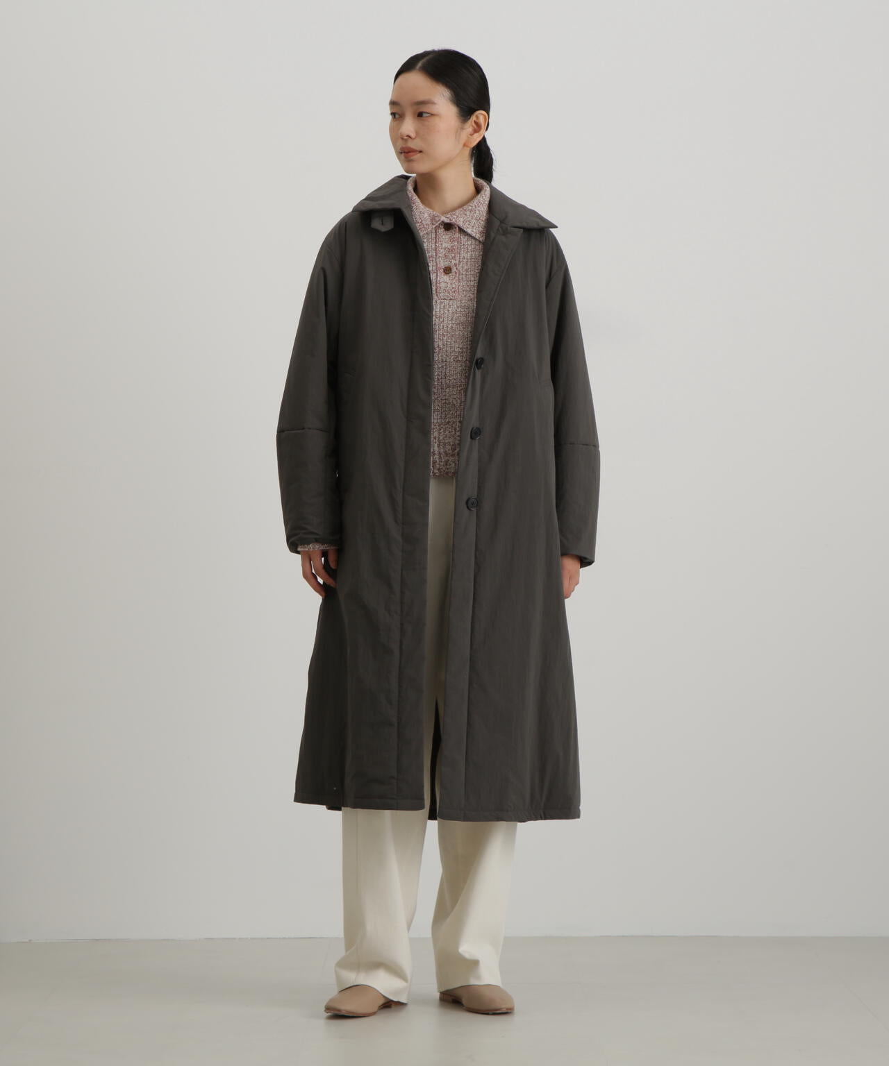 コットンウールソフトテーパードパンツ