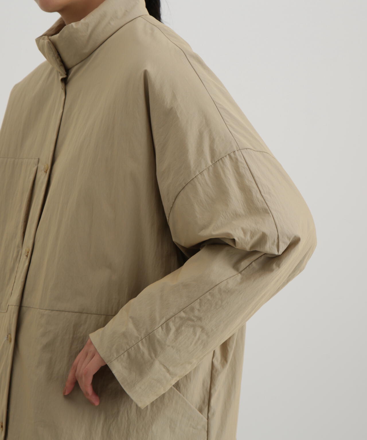 リサイクルナイロン交織ポプリンブルゾン