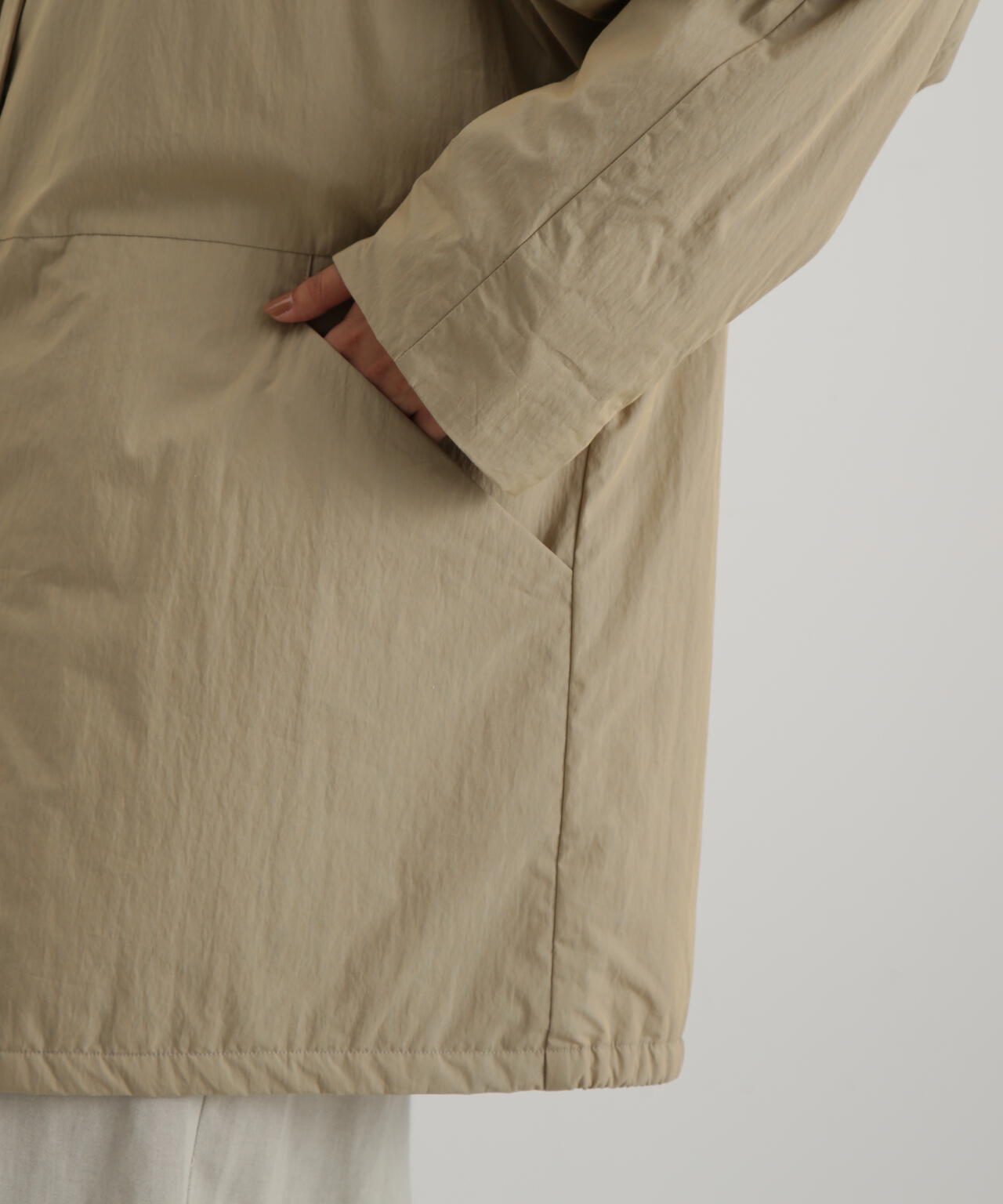 リサイクルナイロン交織ポプリンブルゾン